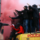 Illustration for article titled Liverpool Fans Get Rowdy, Hop On Police Vans